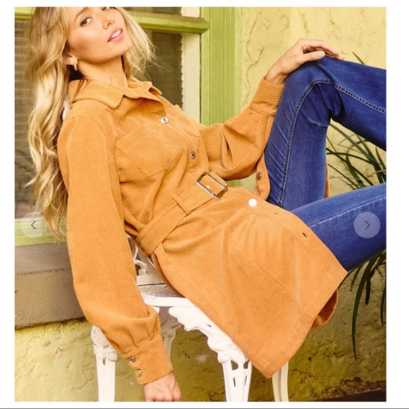 09 Fabulous Retro Chic Corduroy Trench Jacket - Picture 2 of 6